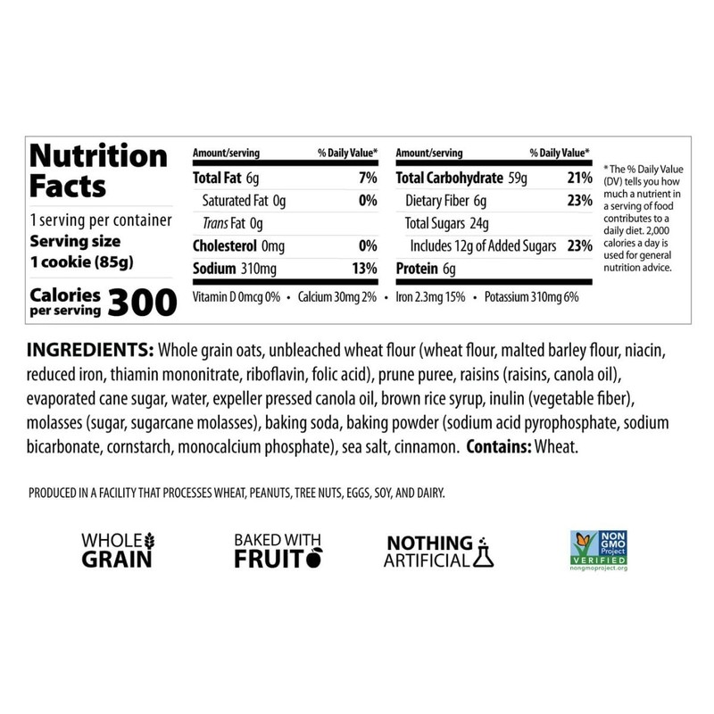 Erin Baker's Breakfast Cookies - Oatmeal Raisin, Whole Grain, Non-GMO,