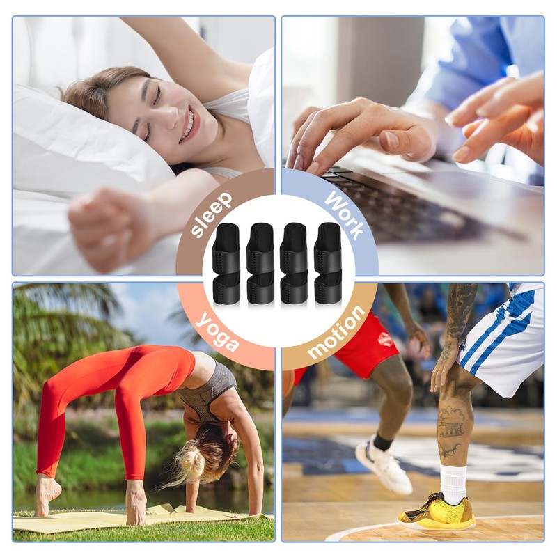 Sopito Finger Splint, 4pcs Finger Brace Support Stabilizer for Index,