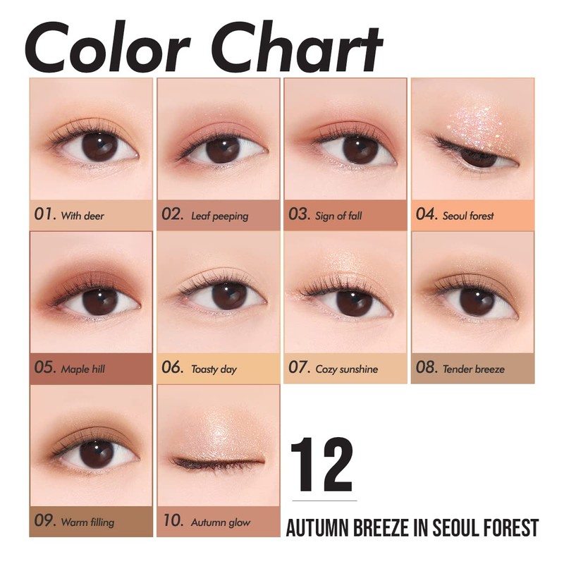 CLIO Pro Eye Palette #12 Auttum Breeze in Seoul Forest