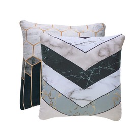 Colchas Concord Cojín Decorativo Estándar Marmore Gris