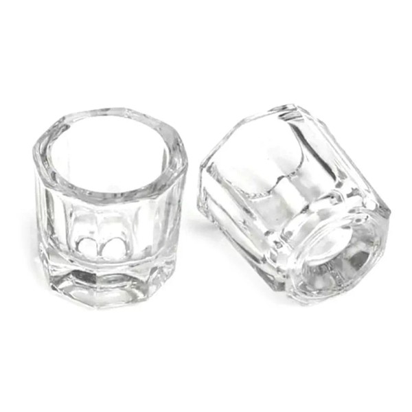 Nail Vaso De Cristal Práctico Multiusos Para Monomero 3 Piezas