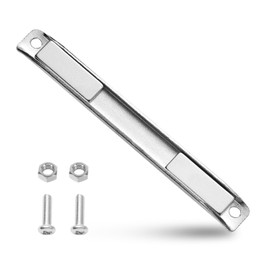 Stainless Steel U-Channel Magnetic Strip for Swing Glass Shower Door Magnetic Latch, with Magnet and Screws and Nuts （1 Pack）