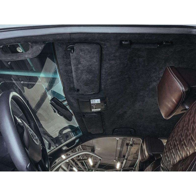 SBWLKJ Black Suede Headliner Fabric 60" Wide by 36" with