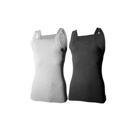 AC BASICS 2-4 Packs Men's G-Unit Style Cotton Tank Tops Square Cut Muscle Rib A-Shirts (US, Alpha, 3X-Large, Big, Tall, 2, Black & Heather Grey)