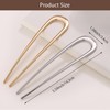 Pack of 4 Hair Pins Large Metal U-Shaped Hairpin Hair
