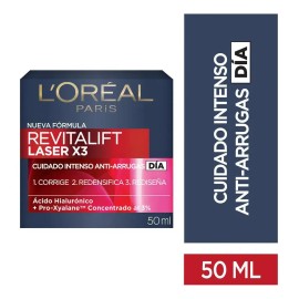 Crema Facial L'Oréal Revitalift Laser X3 – Antiarrugas Intensivo 50ml | Hipoalergénica