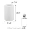 Aspen Creative 23613-02, Frosted Cylinder Glass Shade, 3-1/2" Dia x