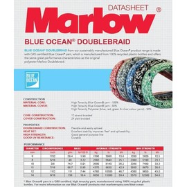 SGT KNOTS Marlow Blue Ocean Double Braid Utility Cord - General Purpose Rope for Sailing, Tactical, Hunting, Camping, Hiking, Marine, Truck 6mm x 50ft - Grey