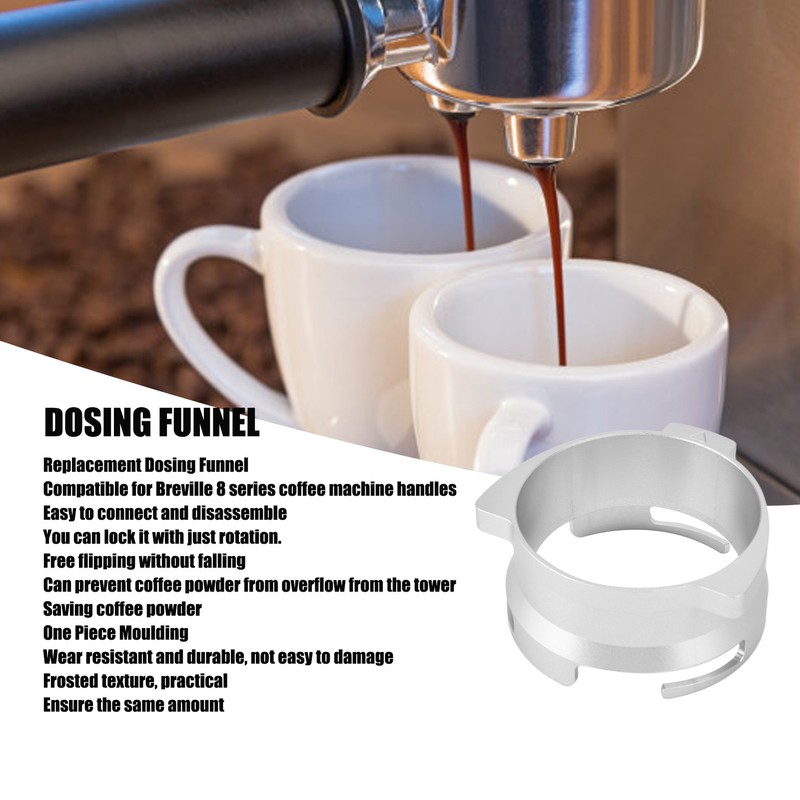 54mm Dosing Funnel Aluminum Alloy Rotatable Coffee Powder Dosing Ring