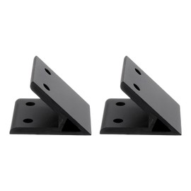 PATIKIL 45 Degree Angle Corner Brackets, 2Pcs 2.36x1.77 Inch Aluminum Extrusion Profile Accessories Corner Brace Joint Connectors for 3060 Series (Black)