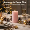 Pink Flameless Candles with Remote and Timer, Real Wax LED
