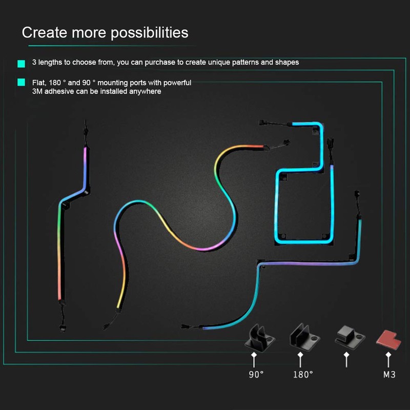 ARGB Strip,550mm RGB LED Light Strip, 3Pin 5V PC Computer