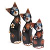 Purity Style Wooden Cat Gift Fair Trade, Hand Carved Set