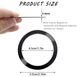 Magnetic Metal Ring, Stainless Steel Universal Magnetic Metal Plate Ring, Suitable For Magsafe Wireless Charger