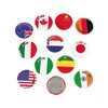 Flags Around The World Mini Buttons - 48 Pack -