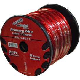 nippon pw025rd Audiopipe Pw025rd Red 0 Gauge 25 Spool Oxygen Free Power Cable
