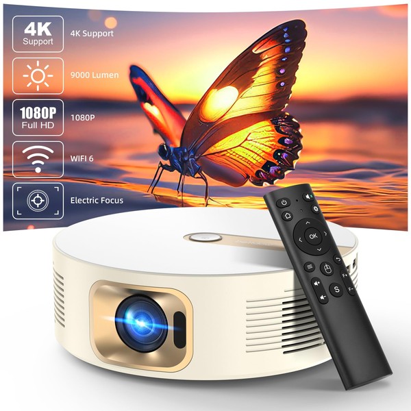 [Electric Focus/Auto Keystone] BETTDOW Projector with WiFi 6 & Bluetooth