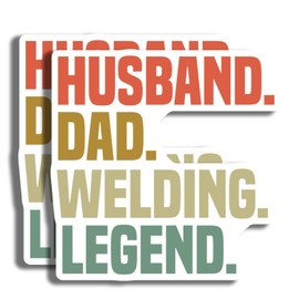 Husband Dad Welding Legend Funny Sticker - Gift for Welder - Father's Day Sticker - Welding Enthusiast Decal for Toolbox - Helmet - Car - Durable Decorative Design f - AAS0912
