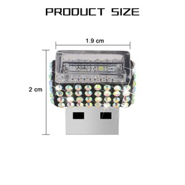 CGEAMDY Light for Car USB Atmosphere, Automatic LED Ambient Lighting for the Night, Car Interior Lighting USB Connection Car Parts, Automobile Interior Ambience Light USB Connection (Colour)