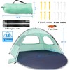 WhiteFang Beach Tent Anti-UV Portable Sun Shade Shelter for 3