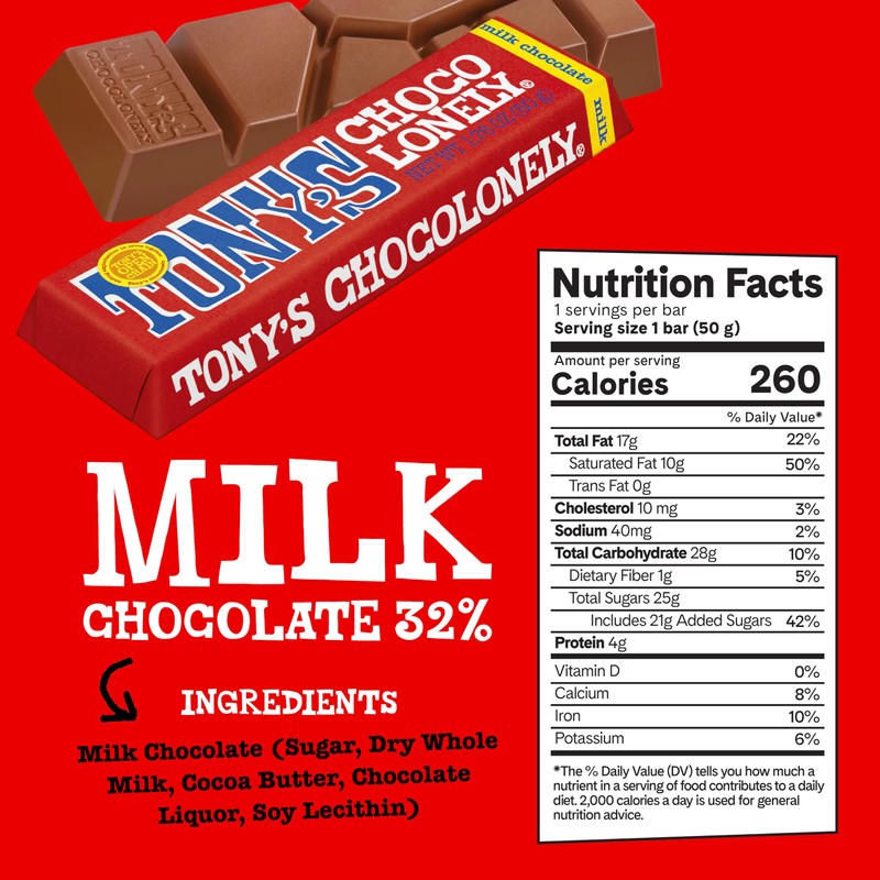Tony’s Chocolonely Rainbow Chocolate Candy Bar Variety Pack, Belgian Dark