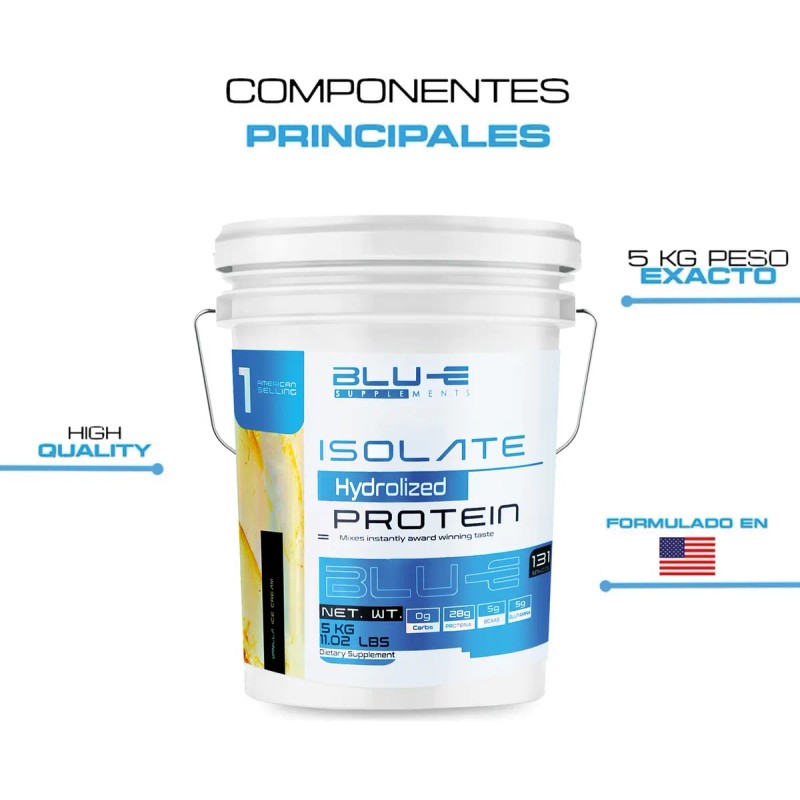 Pack Proteínas 5kg Blu Varios Sabores Vainilla Capuchino Straps
