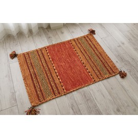 Sayang Sayang Geometric Asian Entrance Mat Indoor Indoor Indian Kilim 50x80 Rust Color