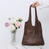 Ovida Women Cute Crochet Beach Tote Bag Large Mesh Beach