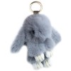 Unpafcxddyig Bunny Keychain Cute Soft Artificial fur Mini Rabbit Keychain