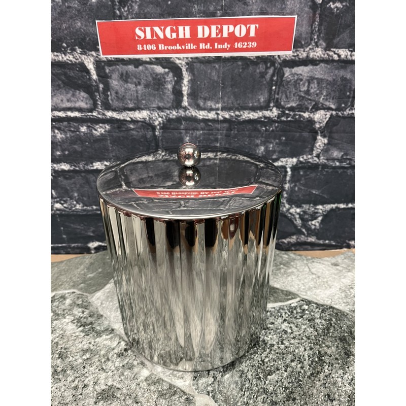 Threshold Silvertone 2.9L Stainless Steel Double Wall Ice Bucket Ribbed