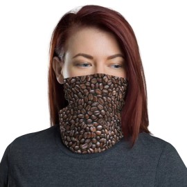 PBGoods Coffee Bean Neck Gaiter Face Mask Alternative Warmer NEW Brown Gift