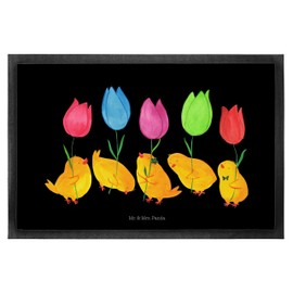 Mr. & Mrs. Panda 40 x 60 cm Door Mat Chick Parade - Easter Gifts, Easter Decoration, Gift, Easter Greetings, Dirt Catcher, Easter Decoration, Door Scraper