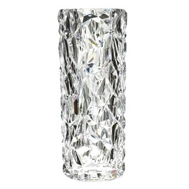 Shatterproof Unbreakable Plastic Vase for Home Decor Thickened Heavy Crystal Clear Vase for Flower Diamond Shape Like Glass Large Size Vase for Wedding Party 11.5'' High × 4.5'' Wide