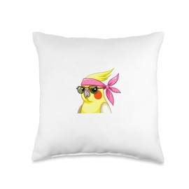 Funny Cockatiel Tiel Mama Bird Mom Womens Throw Pillow