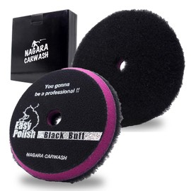 (Car Wash) Black Buff Single Item, Set of 2, Polisher Buff, Polishing