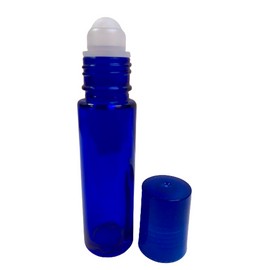 Aroma Vials 144 Bottles,  10ml  1/3 oz COBALT BLUE Glass Roll on With BLUE Cap & Roller