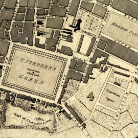 Big Old Irish MAP of City DUBLIN Ireland circa 1797 Vintage Repro 24" x 36"