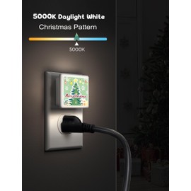 LOHAS Kids Night Lights Plug into Wall [2-Pack], Christmas Tree LED Nightlight for Kids, Dusk-to-Dawn Sensor, Nursery Plug in Night Light for Kids Room, Ideal Gift for Children, Bedroom Décor