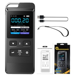 GC-02 Radiation Meter Geiger Meter Radiation Meter IPS Display Portable Dosimeter Radioactivity Meter with Alarmable Timed Monitoring and Data Storage