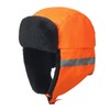 AYKRM Orange Wooly hat High Visibility Viz Keep Warm Trapper