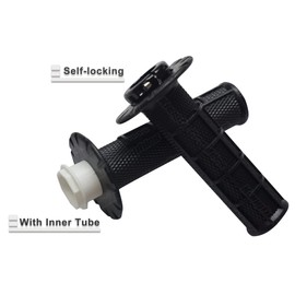 Lock on Grips for Dirt Bike YZF WR XT Serow KXF SX EXC RM RMZ CRF TC TE Motocross Enduro MX Universal (Black)