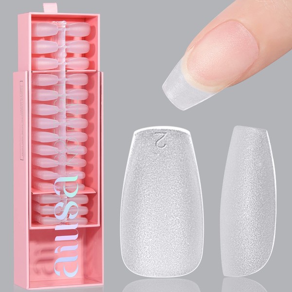 AILLSA Short Coffin Nail Tips - 450 Pcs Upgraded Matte