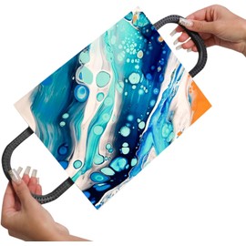 SplashNcolor 4-Pack Canvas Handles for Paint Pouring, Black Attachable Canvas Handles Frame Grip Holder for Easy Canvas Tilting, Mess Free Acrylic Paint Pouring Tools for Fluid Artists (Black)