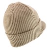 Armycrew Plain GI Thick Ribbed Beanie with Bill Visor Cap