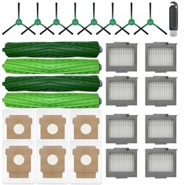 Replacement Parts Accessories kit for IRobot Roomba Max 705 Vac Plus 504 Vac Vacuum Cleaner, 2 Roller Brush 6 Dust Bag 8 HEPA Filter 8 Side Brush 1 Cleaning Tool