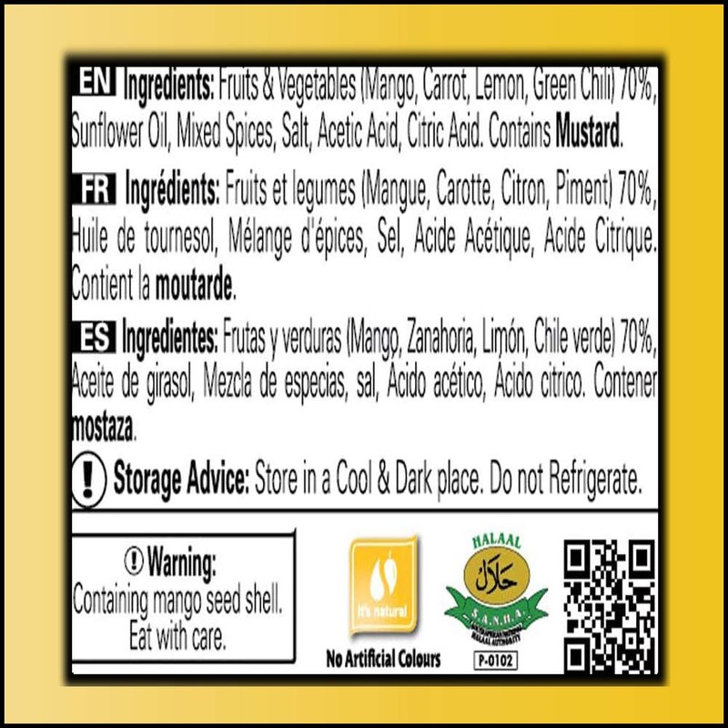 Shan Mixed Pickle 35.27 oz (1000g) - Spicy Vegetables Pickled