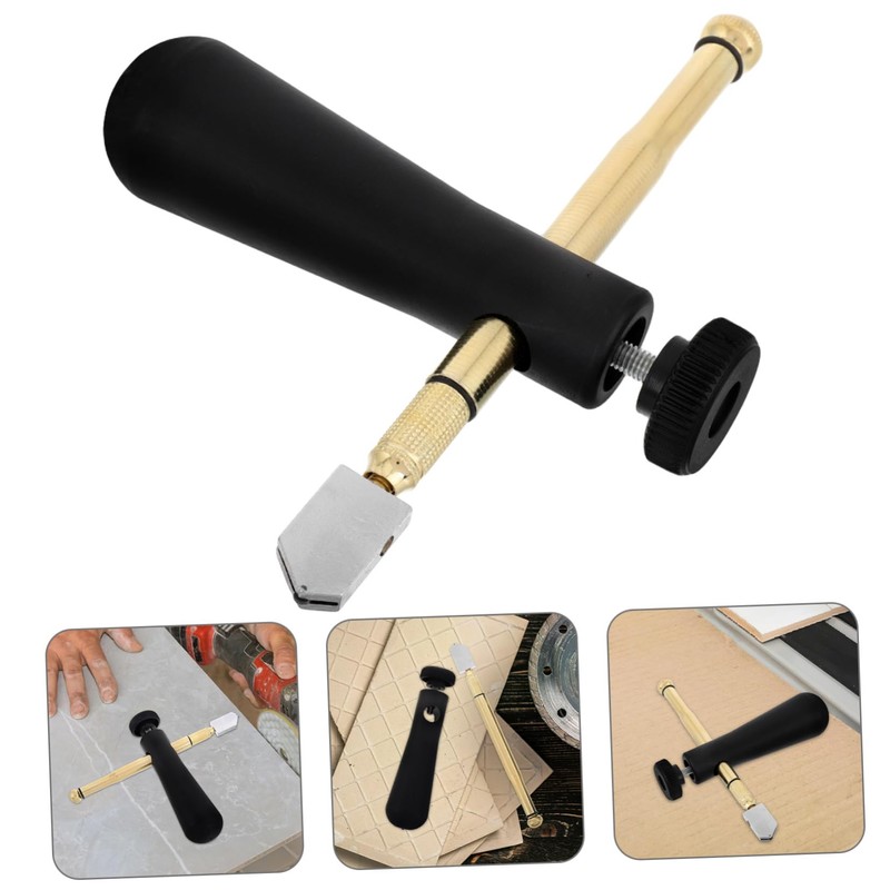 TEHAUX Glass Scorer Power Handle Oil Feed Roller for Mosaic