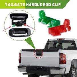 deemars 10 pieces tailgate handle bar clip, left and right bar retaining clips, lock rod clip replacement for Chevy Silverado GMC Sierra, replace OEM # 88981030, 88981031