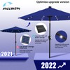 ABCCANOPY Durable Solar Led Patio Umbrellas with 32LED Lights 9FT