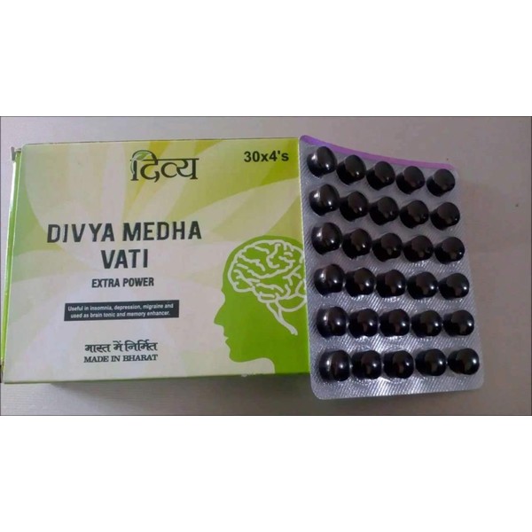 Patanjali Divya Ayurvedic Medha VATI-Extra Power 120 Tablets (Pack of 2)
